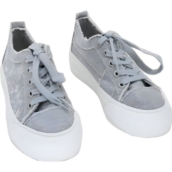 Blowfish Malibu Sadie-Sun Embroidered Canvas Sneakers Gray Women's US 8.5M - Picture 1 of 6